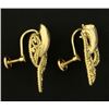 Image 2 : Designer 14k Gold Earrings for Non Pierced Ears