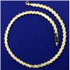 Image 3 : Unique Diamond Cut 16 Inch Necklace in 14k Gold