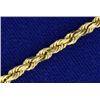 Image 2 : 7 1/4 Inch Rope Style Bracelet in 14k Gold