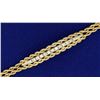 Image 2 : Rope Style Diamond Bracelet in 14k Gold