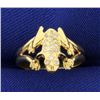 Image 1 : Custom Made Diamond Frog Ring in 14k Gold