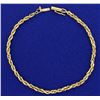Image 1 : 8 Inch Rope Style Bracelet in 14k Gold