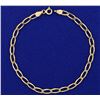 Image 1 : 7 1/4 Inch Long Link Yellow Gold Bracelet