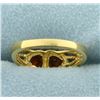 Image 4 : Two Hearts Garnet Gold Ring