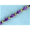 Image 2 : 11 ct TW Amethyst Gold Bracelet