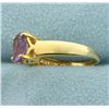 Image 2 : 1ct Amethyst Solitaire Gold Ring