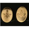 Image 2 : Rose Gold Masonic Cuff Links