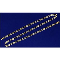 19 Inch Gold Figaro Neck Chain