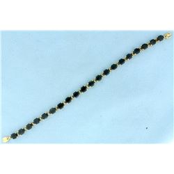 20ct TW Natural Sapphire Gold Bracelet