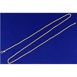 21 Inch Rope Style 14k Gold Neck Chain