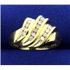 Image 1 : Diamond Wave Design Ring in 14K Yellow Gold