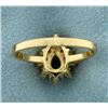 Image 4 : Aquamarine and Diamond Ring in 14K Yellow Gold