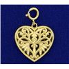 Image 2 : Heart Mom Pendant in 14K White and Yellow Gold