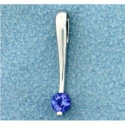 Tanzanite Drop Pendant in 14K White Gold