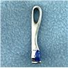 Image 2 : Tanzanite Drop Pendant in 14K White Gold