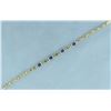 Image 1 : Heavy Sapphire and Diamond Bracelet in 18K Yellow and White Gold