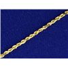 Image 2 : Italian Made 20 Inch Rope Style Neck Chain in 14K Yellow Gold