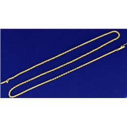 18 Inch Rope Style Neck Chain in 14K Yellow Gold