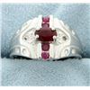 Image 1 : African Ruby and Diamond Fashion Ring