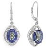 Image 2 : Blue Violet Mystic Topaz Dangle Earrings in Sterling Silver