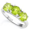 Image 1 : 3 Stone Peridot Ring