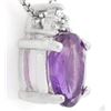 Image 4 : Amethyst and Diamond Earrings and Pendant SET in Sterling Silver