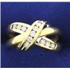 Image 1 : 1/3 ct TW Criss Cross Diamond Ring in 10K Yellow and White Gold