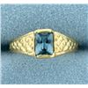 Image 1 : Antique Blue Spinel Ring in 14K Yellow Gold