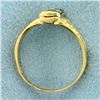 Image 3 : Antique Blue Spinel Ring in 14K Yellow Gold