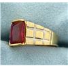 Image 2 : 1.5ct Solitaire Ruby Ring in 14K Yellow and White Gold