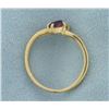 Image 3 : Two Stone Amethyst Ring in 14K Yellow Gold