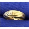 Image 2 : Vintage Diamond Band Ring in 14K Yellow and White Gold