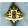 Image 4 : Natural Ruby and Diamond Cocktail Ring in 14K Yellow Gold