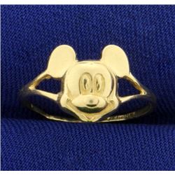 Vintage Disney Mickey Mouse Ring in 14K Yellow Gold