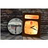 Image 1 : Vintage Schweppes Clock & Battery Op Clock