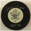 Image 1 : Borje Salming #21 HOF 96 Signed Puck