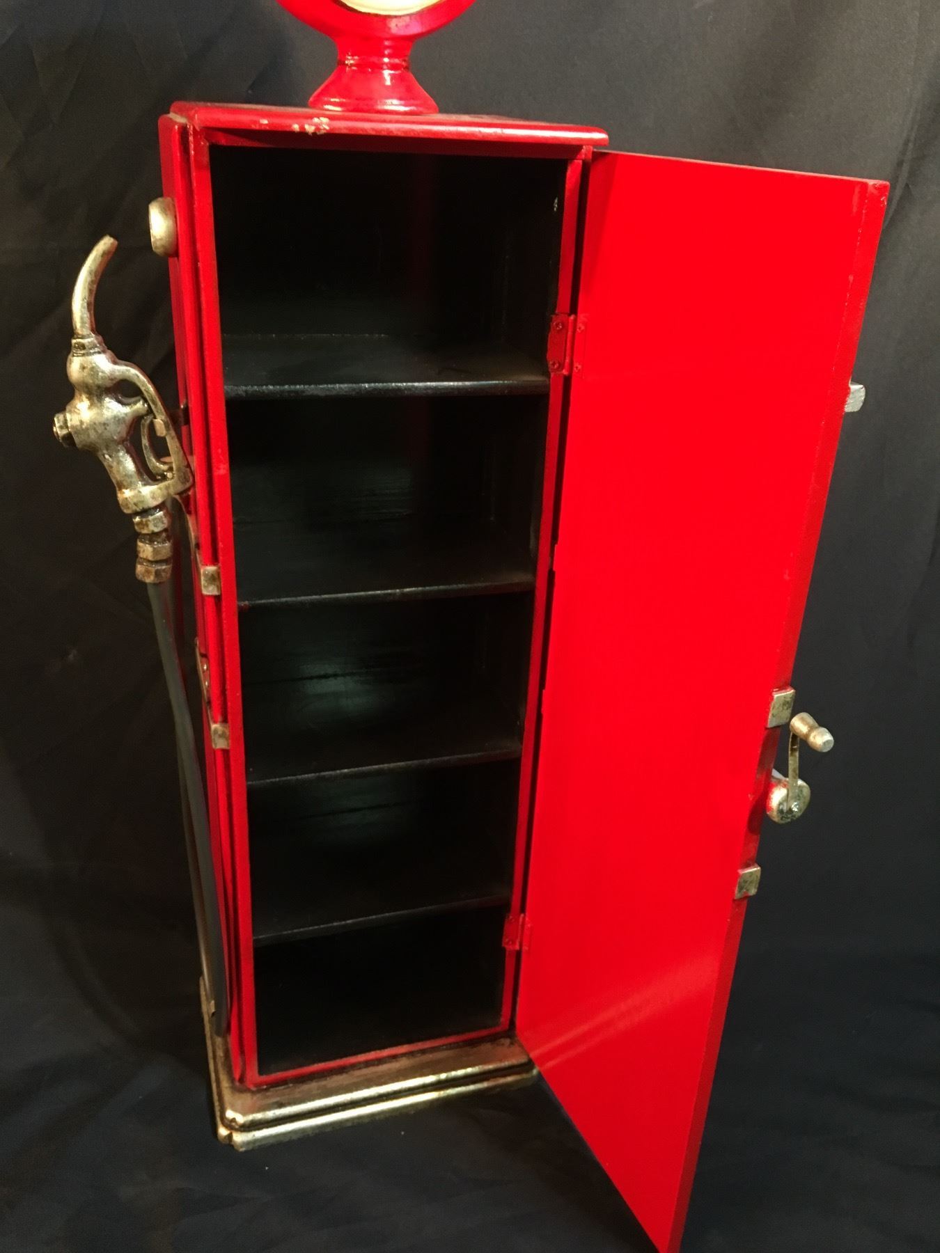 Shell Gas Cabinet Vintage Shell Gas Pump Shaped Wooden Cabinet, 39'' Tall