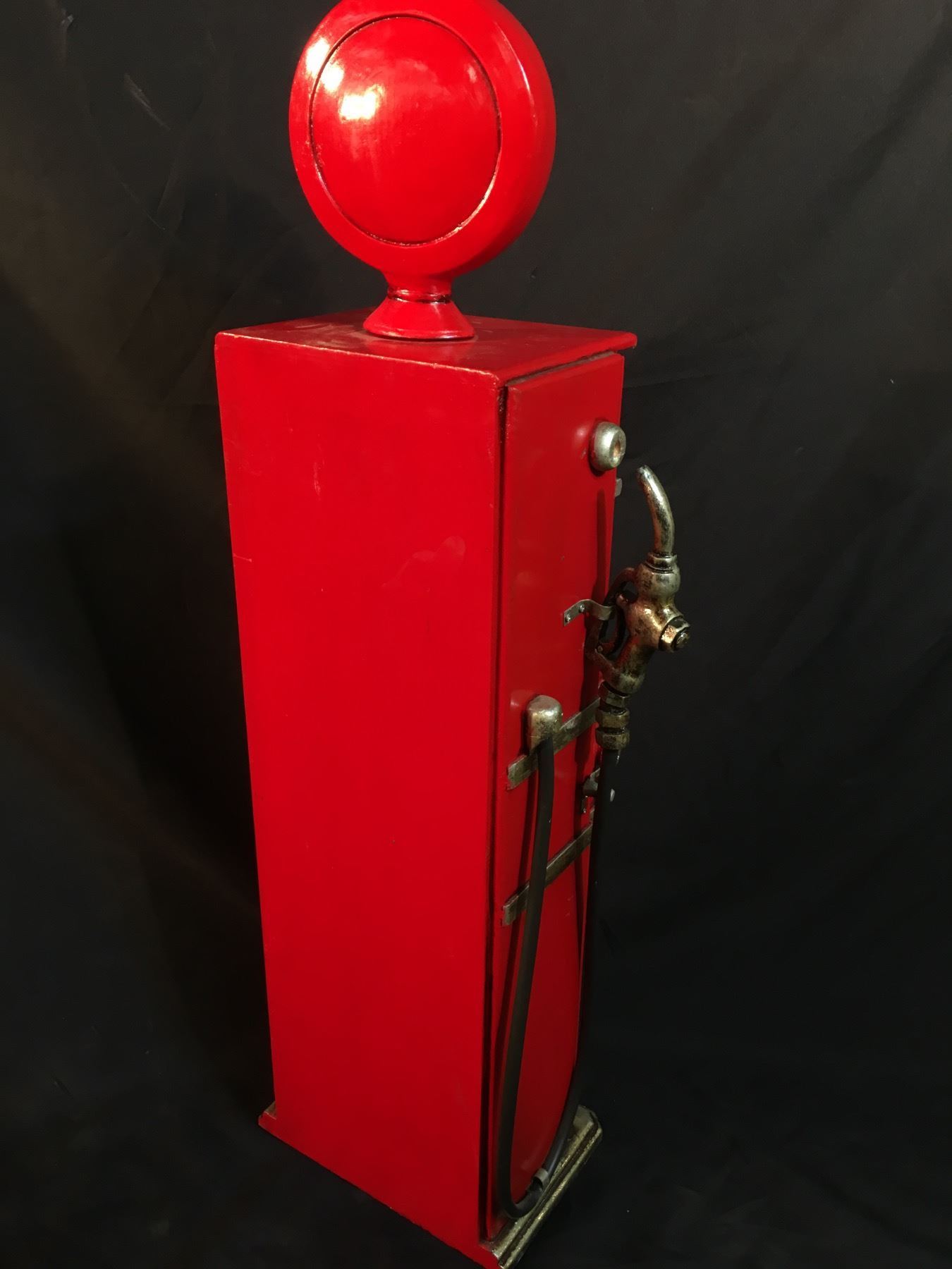 Vintage Shell Gas Pump Shaped Wooden Cabinet, 39'' Tall