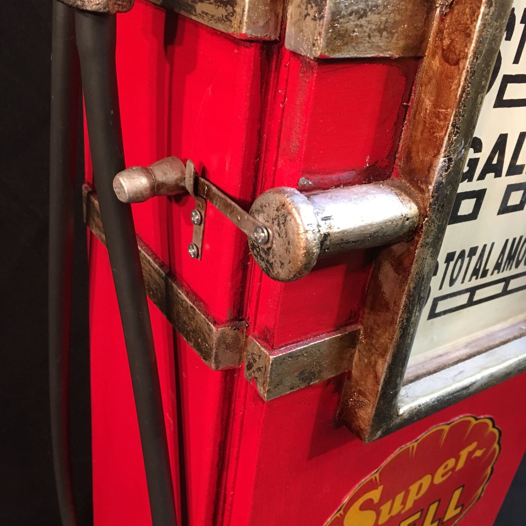 Shell Gas Cabinet Vintage Shell Gas Pump Shaped Wooden Cabinet, 39'' Tall