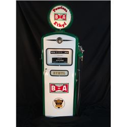 Ba Service Products Vintage Gas Pump With Authentic Hose, Gauges, And Lights, Approx. 6' H