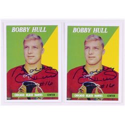 Lot of (2) Bobby Hull SIGNED 2001-02 Topps Archives #78 (Schwartz COA)