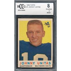 1960 Topps #1 Johnny Unitas (BCCG 8)