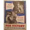 Image 1 : Rare Original 1942 WWII Poster,War Bonds, Help Him, Help Yourself, For Victory