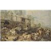Image 1 : Dutch Provincial Artist (Mid-19th Century), Village Scene, with packhorses, cattle, goats and fig...