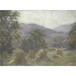 Denholm Davies (19th - 20th Century, Nottingham Artist), A Corner Of The Cornfield, board, 24 x 3...