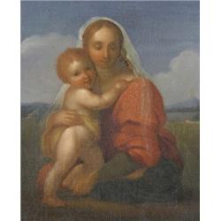 Italian School (19th Century), Madonna And Child, in Renaissance style, 66 x 53cm 120/200...