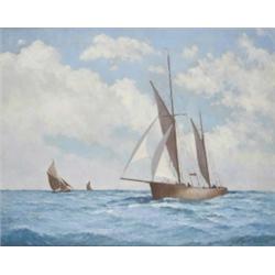 Hugh Boycott Brown (1909 - 1990), Ketch And Leigh Bawleys At Sea, signed, verso inscribed and dat...