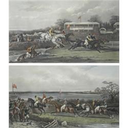 McQueen's Steeple Chasings, a pair, The First Flight, The Last Ditch, by W. Summers, after A. W....