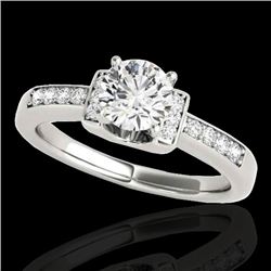 1.11 CTW H-SI/I Certified Diamond Solitaire ring 10K White Gold - REF-200N2Y - 34828