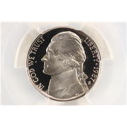 1987-S JEFFERSON NICKEL PCGS PR69 DCAM
